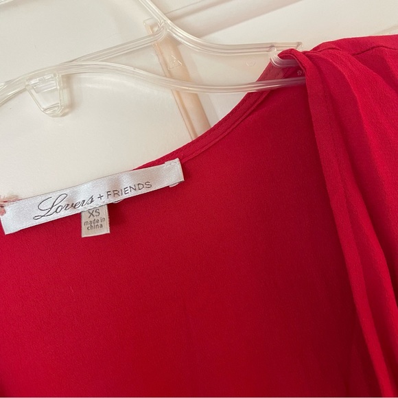 Lovers + Friends Red Long Sleeve Romper - Picture 4 of 5